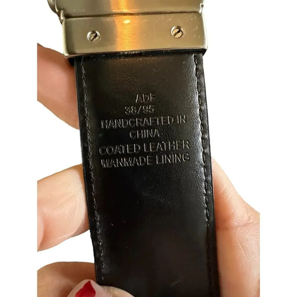 Tommy Hilfiger Men's Brown Coated Leather Handcrafted Belt ADF Size 38/95 - Picture 4 of 5